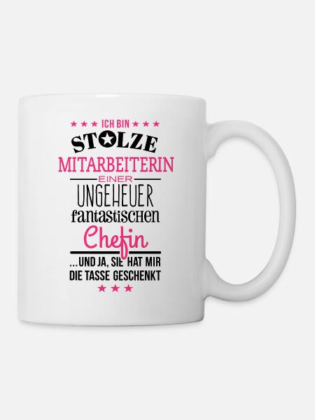 Ungeheuer fantastische Chefin - Mitarbeiterin - Tasse - Weiß