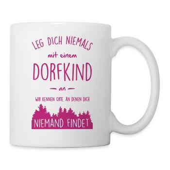 Dorfkind - Tasse - Weiß - Rechts