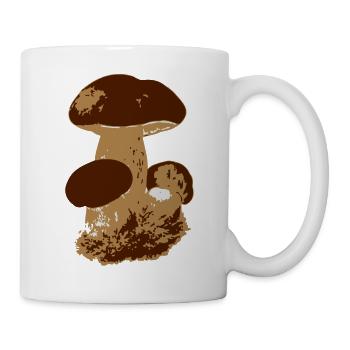 Pilz - Tasse - Weiß - Rechts