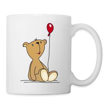 Teddy Bear Balloon cuddly children's toys - Mug - white - Right