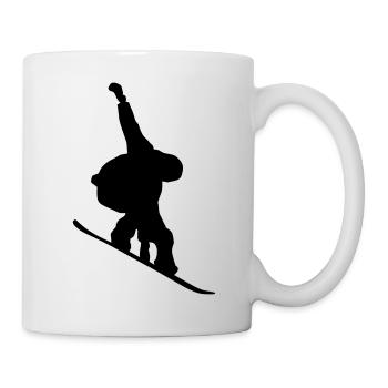Snowboarder - Mug blanc - blanc - Droite