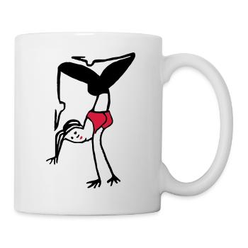 Yoga Handstand 2-farbig - Tasse - Weiß - Rechts