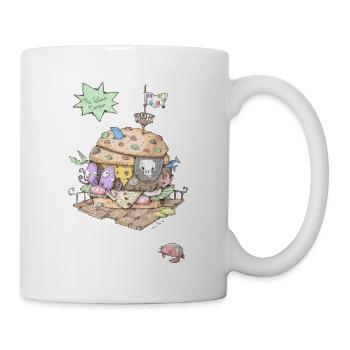 Hamburger T-Shirt Kinder - Der Piratenburger - Tasse - Weiß - Rechts
