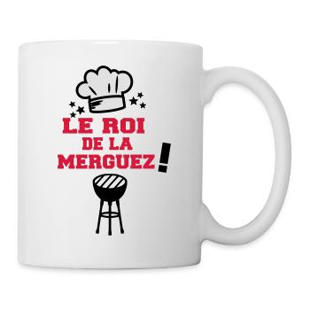 roi de la merguez - Mug blanc - blanc - Droite