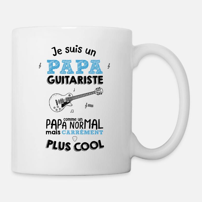Papa guitariste carrément plus cool - Mug blanc - blanc