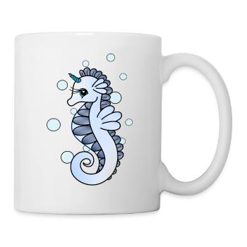 Seahorse with horn - Mug - white - Right