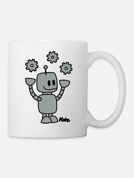 Roboter (2c) - Mug - white