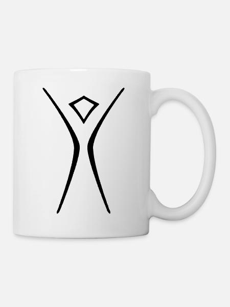burning man - Mug blanc - blanc