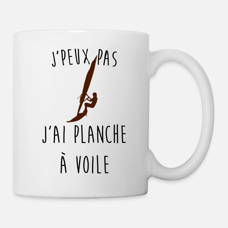 j'peux pas j'ai planche a voile - Mug blanc - blanc