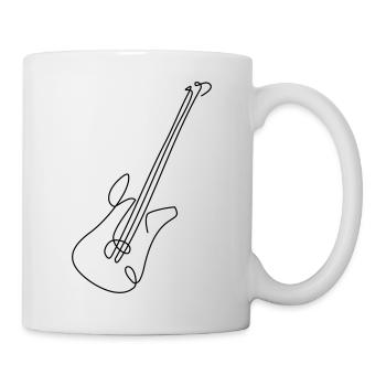 one line guitar - Tasse - Weiß - Rechts