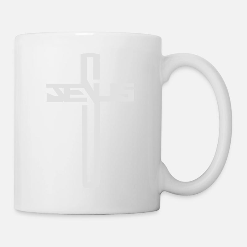 Croix chrétienne - Mug blanc - blanc