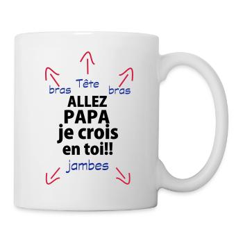 je crois en toi papa - Mug blanc - blanc - Droite