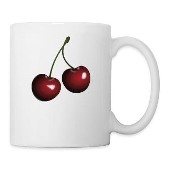 Kirschen - Tasse - Weiß - Rechts
