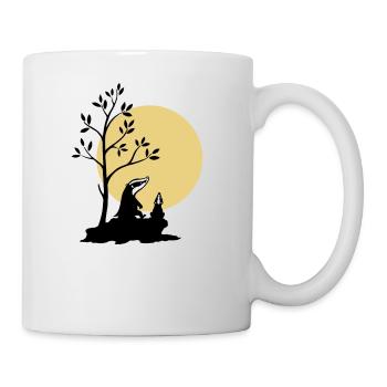 Badgers in the moonlight - Mug - white - Right