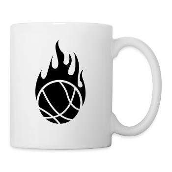 Basketball Flame Ball Ballsport Sports Fire Hot - Mug - white - Right