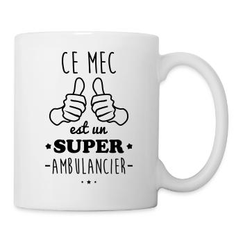 Ce Mec est un super ambulancier - Mug blanc - blanc - Droite