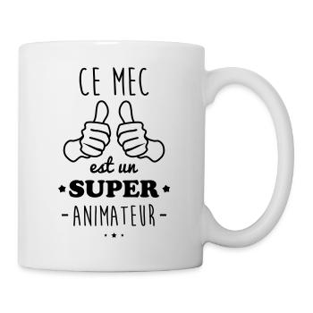 Ce mec est super animateur - Mug blanc - blanc - Droite