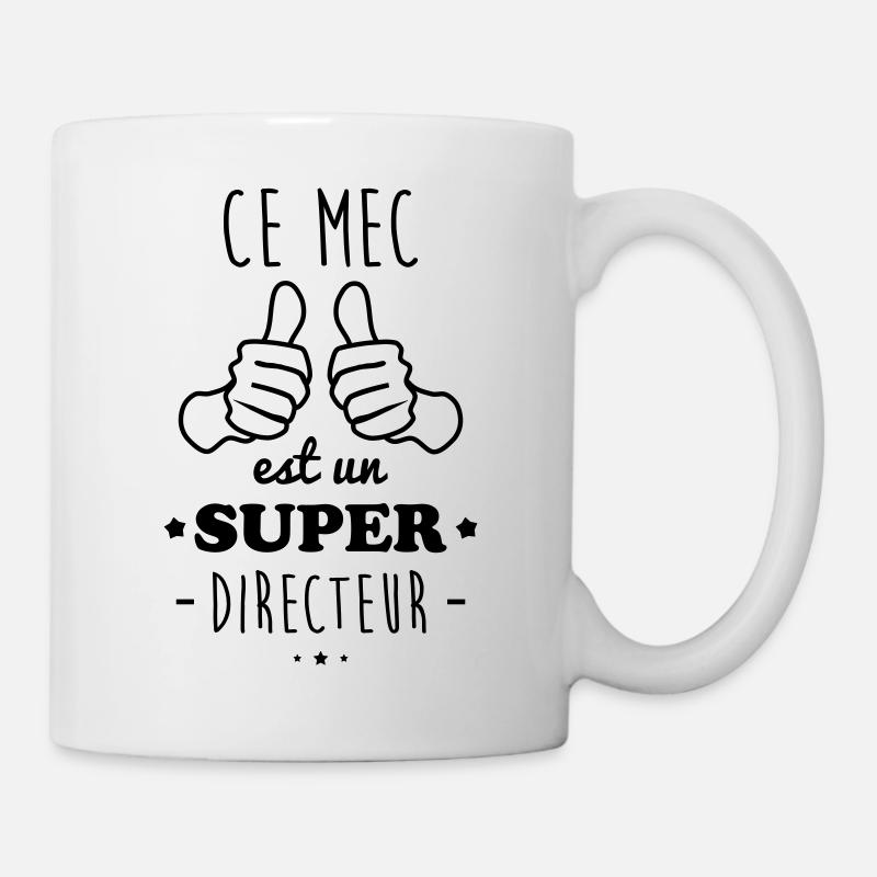 Mec super directeur - Mug blanc - blanc