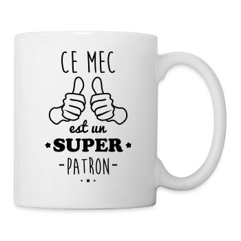 Mec super patron - Mug blanc - blanc - Droite
