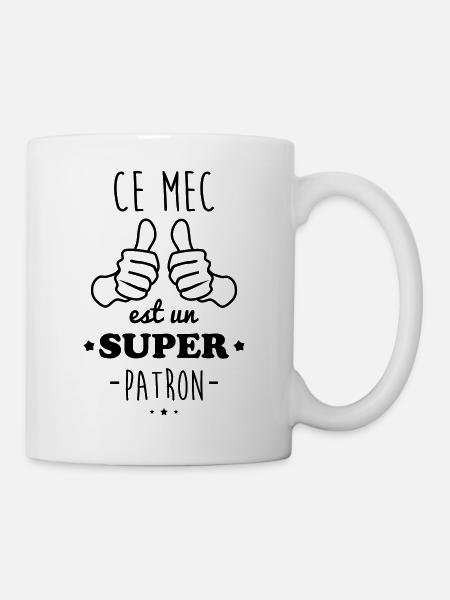 Mec super patron - Mug blanc - blanc