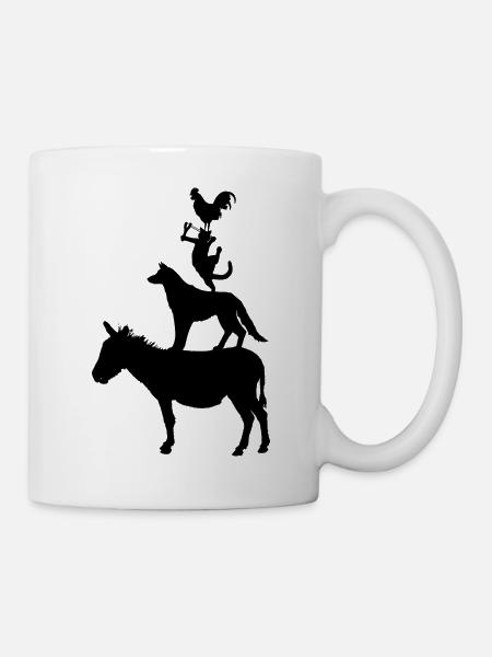 BREMER STADTMUSIKANTEN GESCHENK T-SHIRT - Tasse - Weiß