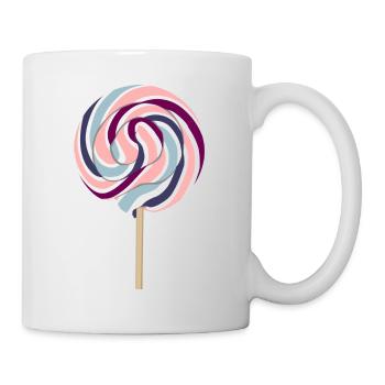 Pastell Lolli mit Stiel - Tasse - Weiß - Rechts
