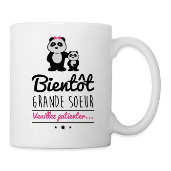 Bientôt Grande soeur, famille, grande-soeur - Mug blanc - blanc - Droite