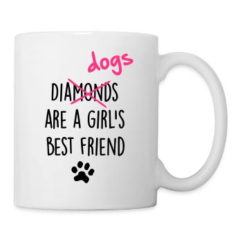 dogs girls best friend - Mug - white - Right