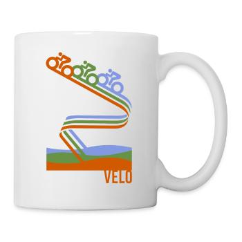 Velo retro cycling shirt - Mug - white - Right