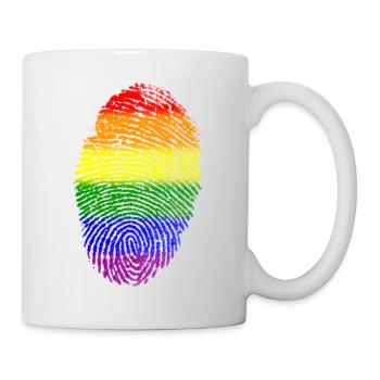 Rainbow LGBT Fingerprint - Mug - white - Right