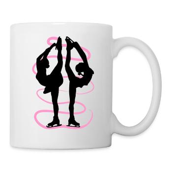 Eiskunstlauf Schlittschuhlauf Eis Figuren Tanz - Tasse - Weiß - Rechts
