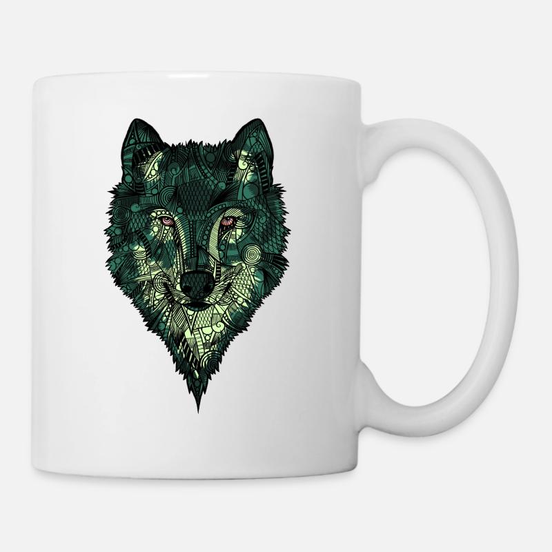 loup - Mug blanc - blanc