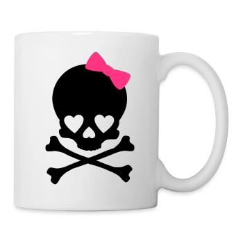small girlie skull - Mug - white - Right