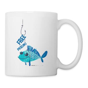 FREE PIERICING - Angel Fishing Angler Shirt Motif - Mug - white - Right