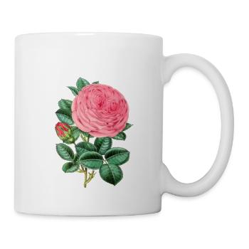 Rosen-Anlage - Tasse - Weiß - Rechts