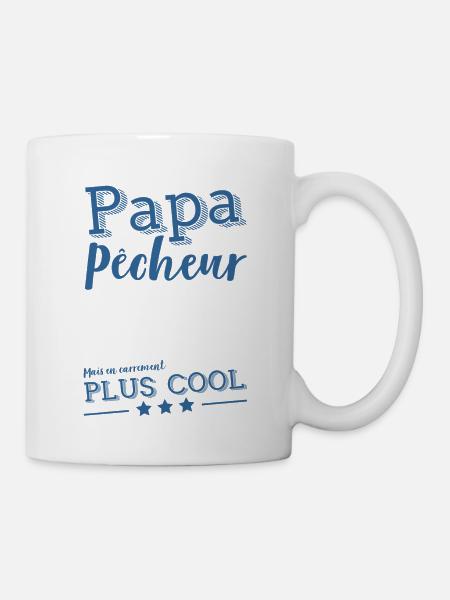 Papa pêche t-shirt humour pêche - Mug blanc - blanc