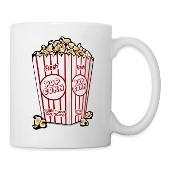 Frisches Popcorn - Tasse - Weiß - Rechts
