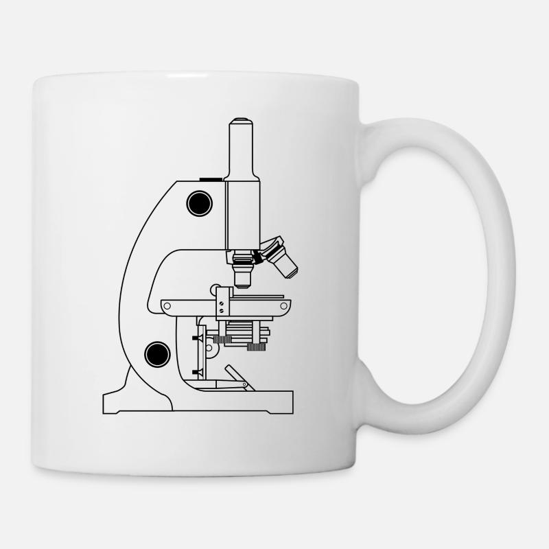 cadeau microscope / idée cadeau / étudiant en biologie - Mug blanc - blanc