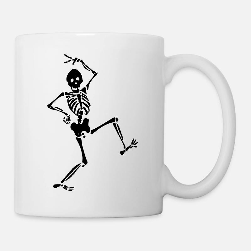 Tanzen-Skelett - Tasse - Weiß
