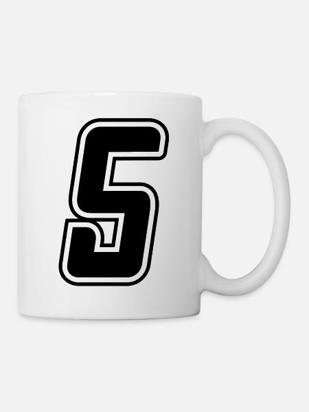 Numéro 5 - Mug blanc - blanc