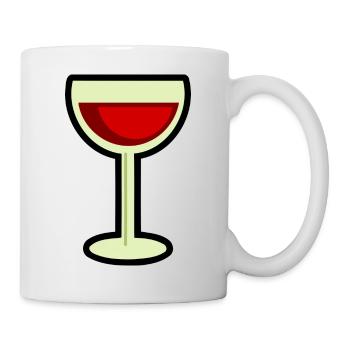 Wine Glass Bottle Wine Bottle1 - Mug - white - Right