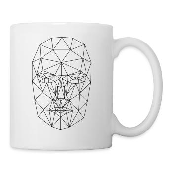 Face abstract wireframe - Mug - white - Right