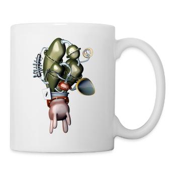 Distributeur de lait - distributeur de lait - tire-lait - Mug blanc - blanc - Droite