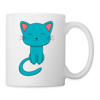 Cute Cat - Tasse - Weiß - Rechts