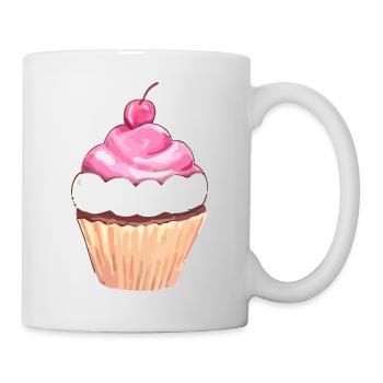 Amour de petit gâteau de cerise - Mug blanc - blanc - Droite