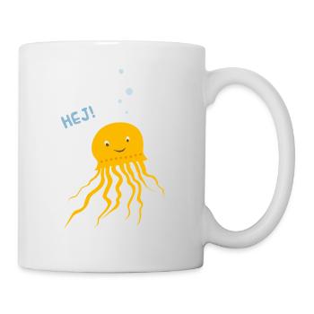 Unterwasser Comicfigur Medusa - Tasse - Weiß - Rechts