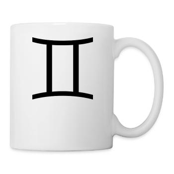 Sternzeichen Zwilling / Zwillinge - Tasse - Weiß - Rechts