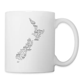Neuseeland - Landkarte - Tasse - Weiß - Rechts