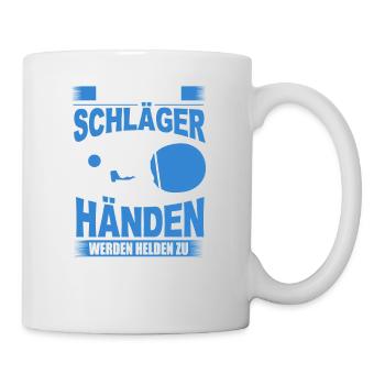 TISCHTENNIS TENNIS PING PONG HOBBY SPORT GESCHENK - Tasse - Weiß - Rechts