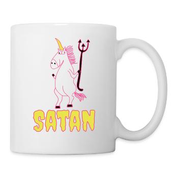 Böses Einhorn Satan unicorn - Tasse - Weiß - Rechts